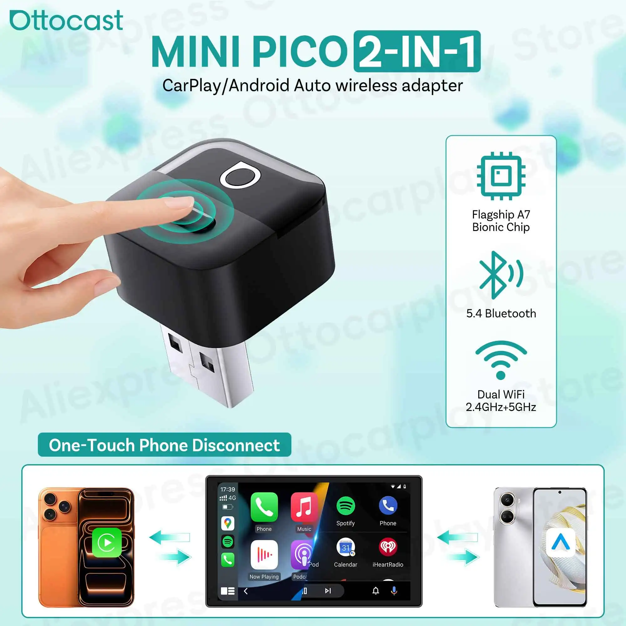 Беспроводной адаптер OTTOCAST  – обзор и цена Phone Accessories For Android